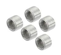 sourcing map Rosca Reducción Tuercas Inserto M14 Macho a M10 Hembra Adaptadores 10mm Largo Tubo Montaje Conversión Manguito Reductor, Paquete de 5