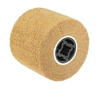 sourcing map Rueda de pulido no tejida de 120 mm x 100 mm, rueda de aleta abrasiva de nailon para dibujo de alambre, grano 120 para acero inoxidable, cobre y metal