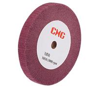 sourcing map Rueda de pulido no tejida de 200 mm x 25 mm 320 Grit Rueda de pulido de alambre de nailon para acero inoxidable Cobre Rojo