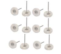 sourcing map Rueda de tela metálica de 2,3 mm vástago pulido fregona pulidor abrillantador 25mmx2.3mm 12pcs