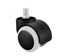 sourcing map Ruedas para sillas de oficina Rueda gemela M10x14mm blanca