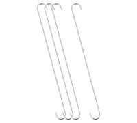 sourcing map S Colgantes Ganchos, 20 Pulgadas/500mm Extra Largo Acero Colgador, Interior Exterior Usos para Jardín, Baño, Ropero, Taller, Cocina, Plateado Tono, 4uds