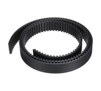 sourcing map S5M - Correa dentada de extremo abierto, 20 mm de ancho x 1 metro de largo, 5 mm de longitud de paso, cables de acero en el interior de la correa síncrona, color negro