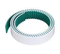 sourcing map S5M - Correa dentada de extremo abierto, 25 mm de ancho x 1 metro de largo, 5 mm de longitud de paso, cables de acero en el interior de la correa síncrona y envueltos con tela verde
