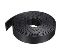 sourcing map S5M - Correa dentada de extremo abierto, 35 mm de ancho x 4 m de largo, 5 mm de longitud de paso, cables de acero en el interior de la correa síncrona, color negro