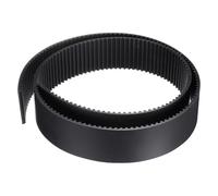 sourcing map S5M - Correa dentada de extremo abierto, 40 mm de ancho x 1 metro de largo, 5 mm de longitud de paso, cables de acero en el interior de la correa síncrona, color negro