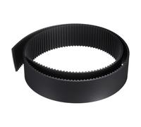 sourcing map S5M - Correa dentada de extremo abierto, 45 mm de ancho x 1 metro de largo, 5 mm de longitud de paso, cables de acero en el interior de la correa síncrona, color negro