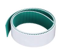 sourcing map S5M - Correa dentada de extremo abierto, 45 mm de ancho x 1 metro de largo, 5 mm de longitud de paso, cables de acero en el interior de la correa síncrona y envueltos con tela verde