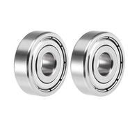 sourcing map S6200ZZ Profunda Ranura Bola Rodamientos 10mm x 30mm x 9mm Doble Blindaje Acero Inoxidable 2uds