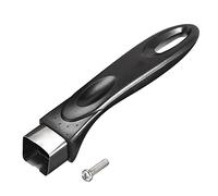 sourcing map Sartén Reemplazo Mango Negro 178mm/7 Pulgadas con Tornillo Antiadherente Cacerola Cocina Utensilios Sartén Inoxidable Acero Manija