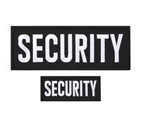 sourcing map SEGURIDAD Parche con Gancho y Lazo SEGURIDAD Bordados Parches Duradera Tela SEGURIDAD Parche para Chaleco Chaqueta Ropa Mochilas Sombreros Blanco 1ud Pequeño 1uds Grande