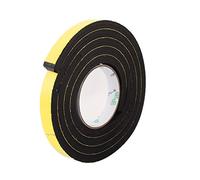 sourcing map Sellante Espuma Cinta 18mm Ancho 10mm Grosor 2m/6.56pies Longitud, Autoadhesivo Burlete para Ventana Puerta Aislamiento, Amarillo Negro