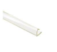 sourcing map Sello de ajuste, lámina protectora de borde de canal de PVC con sello en U, se adapta a bordes de 5 a 6 mm de longitud de 3 metros, 0.3 pulgadas de altura transparente