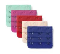 sourcing map Señora 5Pcs 3 Gancho De 3 Filas Longitud Ajustable Correa Del Sujetador Extensor Ganchos De Hebilla Beige-Rojo-Azul Royal-Turquesa-Fucsia Una Talla