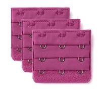 sourcing map Señora 5Pcs 3 Gancho De 3 Filas Longitud Ajustable Correa Del Sujetador Extensor Ganchos De Hebilla Fucsia Una Talla