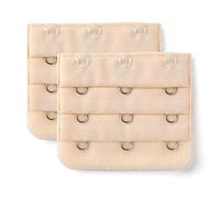 sourcing map Señora 5Pcs 3 Gancho De 3 Filas Longitud Ajustable Correa Del Sujetador Extensor Ganchos De Hebilla Color De Piel 2pcs Una Talla