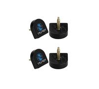 sourcing map Señora Zapatos De Plástico De Tacón Alto Consejos Taps 4 Pcs 20mmX19mm Negro 20 x 19 x 20mm