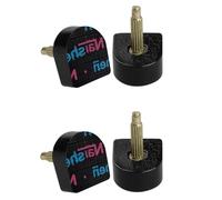 sourcing map Señora Zapatos De Plástico, De Tacón Alto Consejos Taps Patilla 4 Pcs 14 x 14 x 20mm Negro Una Talla