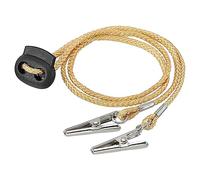 sourcing map Servilleta Cadena, 12.8" Poliéster Cuello Babero Soporte Cadena Sol Sombrero Correa Cordón Cordón con Ajustable Hebilla Clips para Fijación Soporte Tapa, Beige