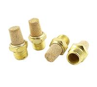 sourcing map Silenciador de escape sinterizado de ruido de filtro neumático de rosca macho 4 Uds 1/4PT