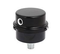 sourcing map Silenciador de ruido negro rosca macho 1/4 PT compresor de aire Filtro de admisión del silenciador