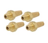 sourcing map Silenciador Neumática de Aire M5 Latón Cónico Eliminación de Ruido 4pcs Válvulas