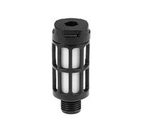 sourcing map Silenciador neumático de plástico Silenciador de línea de aire de escape 1/8 PT Negro, 10 piezas