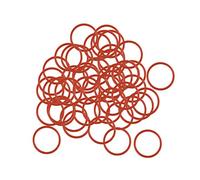 sourcing map Silicona Anillo Tórico, 13mm Diámetro Externo, 11mm Diámetro Interno, 1mm Ancho, VMQ Sellado Anillos Junta, Rojo, Paquete 50