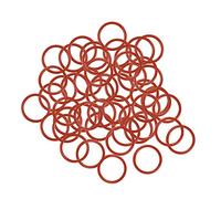 sourcing map Silicona Anillo Tórico, 16mm Diámetro Externo, 13mm Diámetro Interno, 1.5mm Ancho, VMQ Sellado Anillos Junta, Rojo, Paquete 50