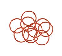 sourcing map Silicona Anillo Tórico, 23mm Diámetro Externo, 20mm Diámetro Interno, 1.5mm Ancho, VMQ Sellado Anillos Junta, Rojo, Paquete 10