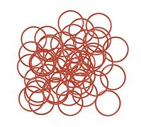 sourcing map Silicona Anillo Tórico, 27mm Diámetro Externo, 24mm Diámetro Interno, 1.5mm Ancho, VMQ Sellado Anillos Junta, Rojo, Paquete 50
