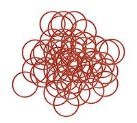 sourcing map Silicona Anillo Tórico, 29mm Diámetro Externo, 26mm Diámetro Interno, 1.5mm Ancho, VMQ Sellado Anillos Junta, Rojo, Paquete 50