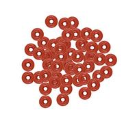 sourcing map Silicona Anillo Tórico, 4mm Diámetro Externo, 1mm Diámetro Interno, 1.5mm Ancho, VMQ Sellado Anillos Junta, Rojo, Paquete 50