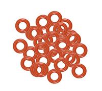 sourcing map Silicona Anillo Tórico, 6mm Diámetro Externo, 3mm Diámetro Interno, 1.5mm Ancho, VMQ Sellado Anillos Junta, Rojo, Paquete 30