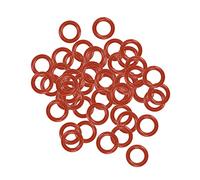 sourcing map Silicona Anillo Tórico, 8mm Diámetro Externo, 5mm Diámetro Interno, 1.5mm Ancho, VMQ Sellado Anillos Junta, Rojo, Paquete 50