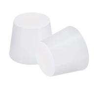 sourcing map Silicona Caucho Cónico Conector 36mm a 46mm Sólido Blanco para Polvo Recubrimiento, Pintura, Anodizado, Enchapado, Arenado, Laboratorio Uso 2 Piezas