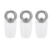 sourcing map Silicona Caucho Cónico Tapón 14 a 19mm Sólido Bañera Tapones Tapón con Anillo para Prueba Tubos, Agua Tubería, Drenaje Agujero, Blanco 3uds