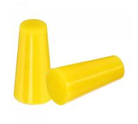 sourcing map Silicona Caucho Cónico Tapón, Sólido para Polvo Recubrimiento, Pintura, Anodizado, Enchapado, Arenado, Laboratorio Uso Amarillo 6,4 mm a 9,5 mm