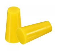 sourcing map Silicona Caucho Cónico Tapón Sólido para Polvo Recubrimiento, Pintura, Anodizado, Enchapado, Arenado Laboratorio Uso Amarillo 9 mm a 13 mm