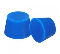 sourcing map Silicona Caucho Cónicos Tapones Sólido para Polvo Recubrimiento, Pintura, Anodizado, Enchapado, Arenado, Laboratorio Uso Azul 32 mm a 39 mm