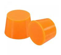 sourcing map Silicona Caucho Cónicos Tapones Sólido para Polvo Recubrimiento, Pintura, Anodizado, Enchapado, Arenado, Laboratorio Uso naranja 30 mm a 37 mm
