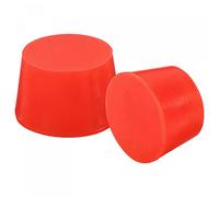 sourcing map Silicona Caucho Cónicos Tapones Sólido para Polvo Recubrimiento, Pintura, Anodizado, Enchapado, Arenado, Laboratorio Uso rojo 36 mm a 43 mm