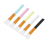sourcing map Silicona Epoxi Cepillos Rosa/Azul/Blanco/Amarillo/Negro Aplicador Bricolaje Cepillo para Hacer Epoxi Vaso, Paquete de 5