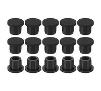 sourcing map Silicona Goma Agujero Tapón Suave Flexible Tapón para 11-12mm Agujero Negro 15uds