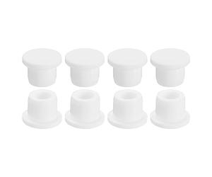 sourcing map Silicona Goma Agujero Tapón Suave Flexible Tapón para 12-13mm Agujero Blanco 8uds