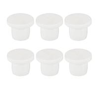 sourcing map Silicona Goma Agujero Tapón Suave Flexible Tapón para 9-10mm Agujero Blanco 6uds