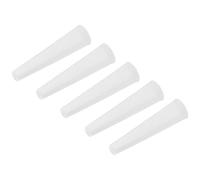 sourcing map Silicona Goma Cónico Tapón 2mm a 4,2mm Sólido Blanco para Polvo Recubrimiento, Pintura, Anodizado, Enchapado, Arenado, Laboratorio Uso 60uds