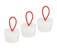 sourcing map Silicona Goma Cónico Tapón 37mm a 46mm Sólidos Tapón con Manija para Prueba Tubos, Agua Tubería, Drenaje Agujero, Blanco 3uds