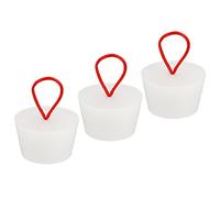 sourcing map Silicona Goma Cónico Tapón 42mm a 53mm Sólidos Tapón con Manija para Prueba Tubos, Agua Tubería, Drenaje Agujero, Blanco 3uds