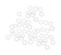 sourcing map Silicona Juntas Tórica, 7mm DE 4mm DI 1,5mm Ancho VMQ Sello Junta para Compresor Válvulas Tubería Reparación, Blanco, Paquete De 50